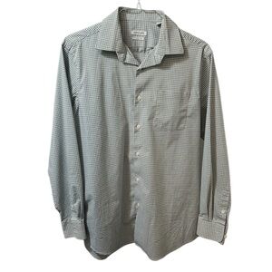Haggar Men’s Classic Fit Checkered Buttondown Shirt SIZE 16-16.5